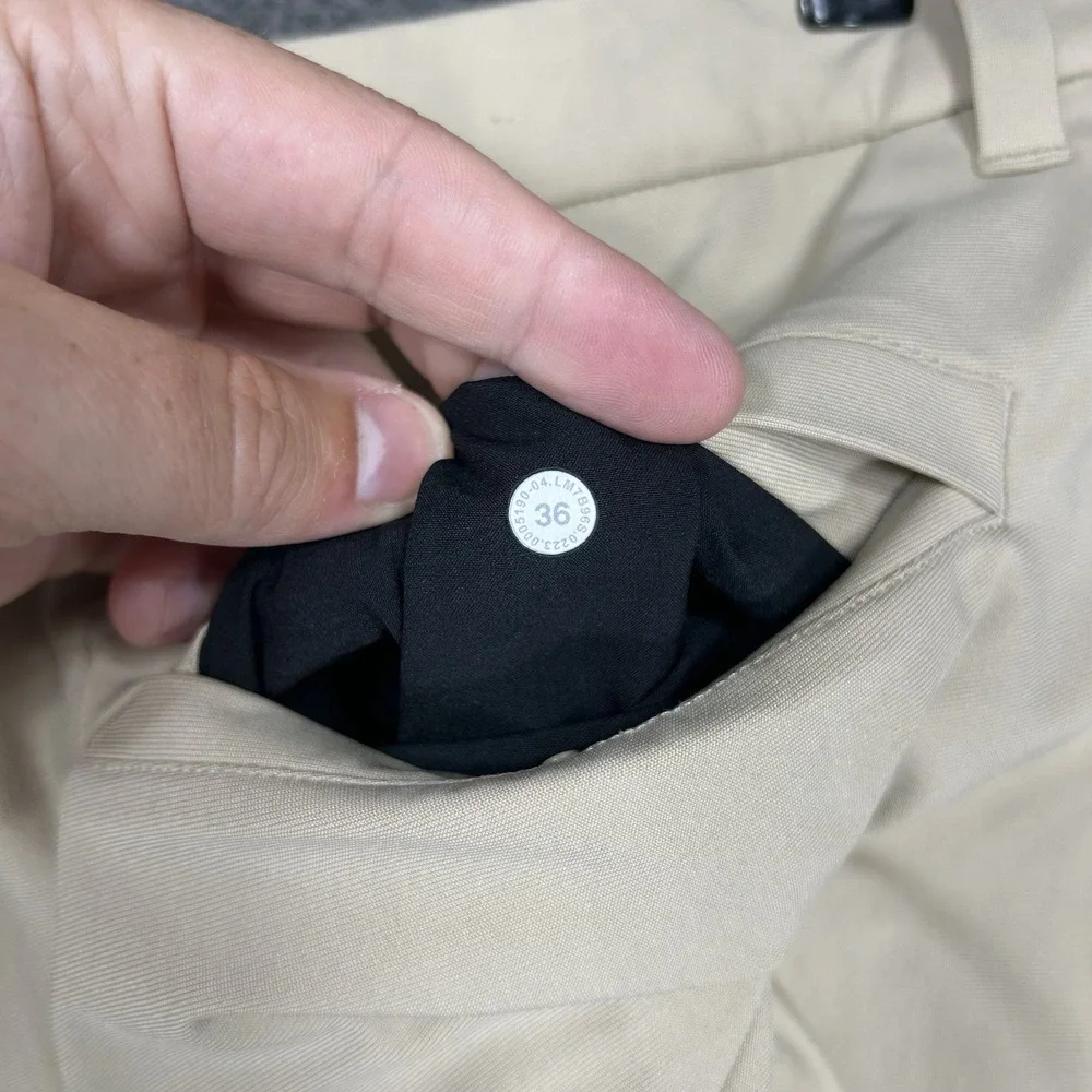 Lululemon Commission Short Mens 36 Beige Chino Preppy Classic Fit 9